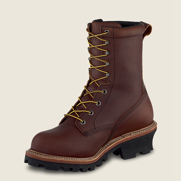 Work Støvler Herre - Red Wing Loggermax - 9-Inch Waterproof Soft Toe Logger - Brune - WGDSNY-907